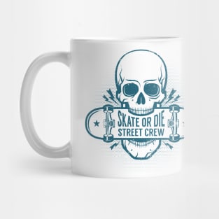 Skater emblem with skull Mug